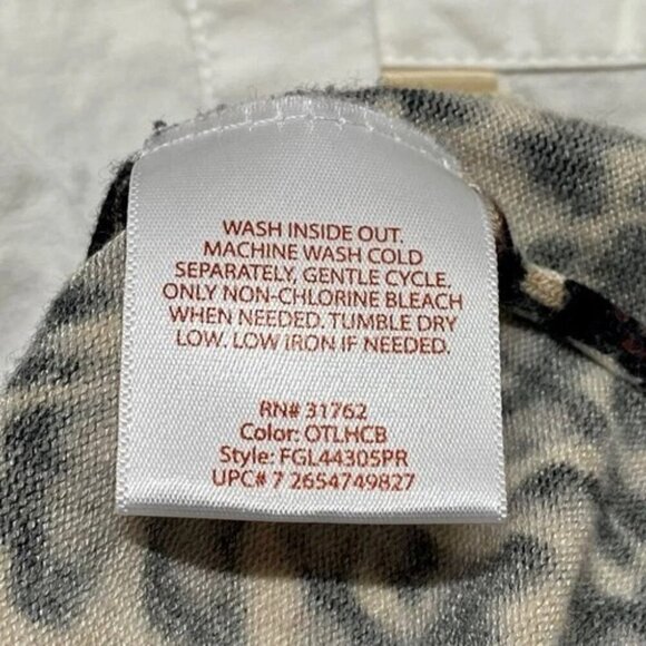 Faded Glory Collared Blouse Women's Large Animal Leopard Print Layered Casual - Picture 8 of 10